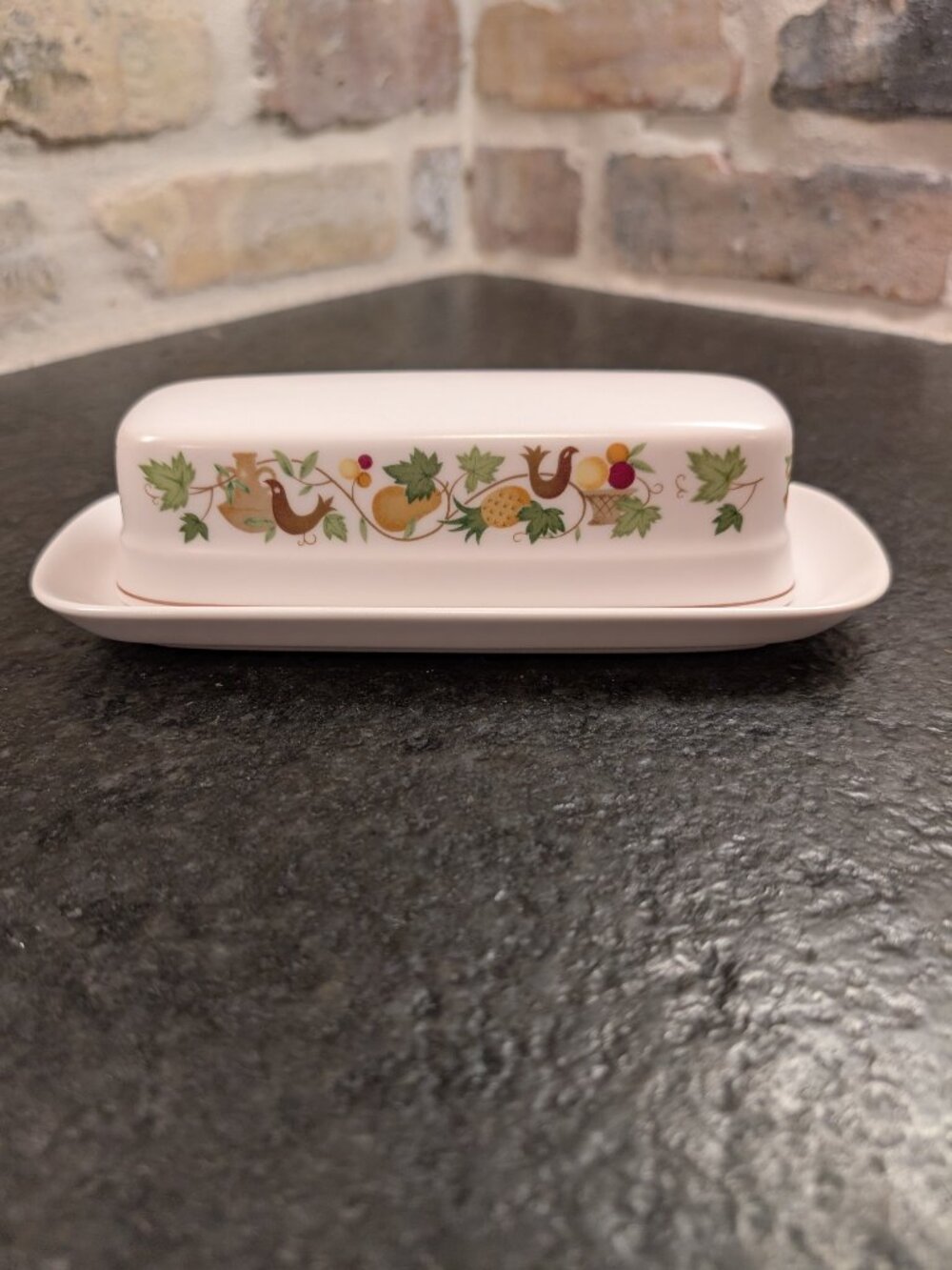 Noritake Progression Homecoming 1/4lb Covered Butter Dish Vintage Japan Retired